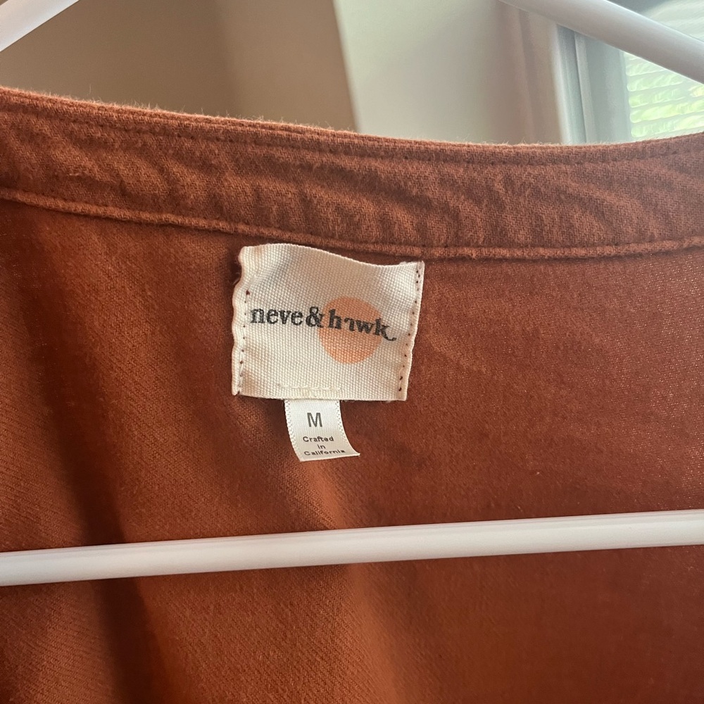 Rust Orange Button-Up Top - Picture 3 of 7